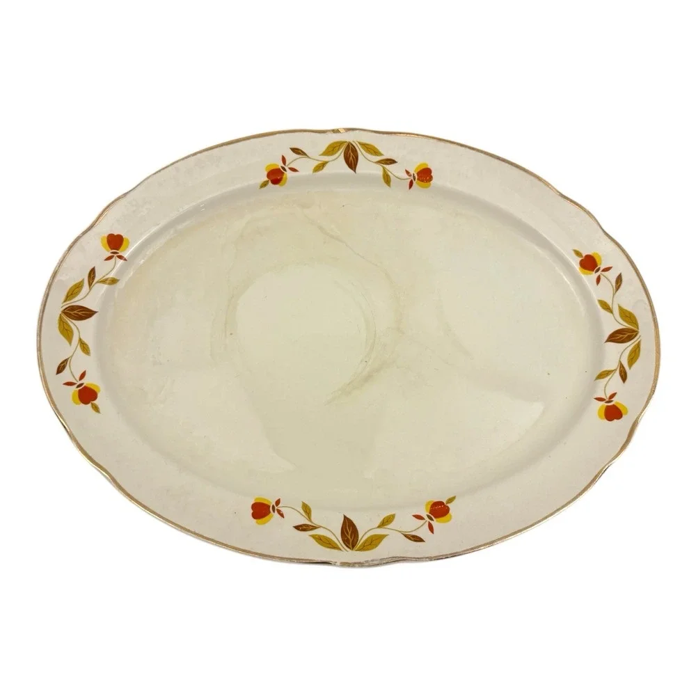 Vintage Hall Superior Quality Oval Serving Platter – Autumn Floral Design‎